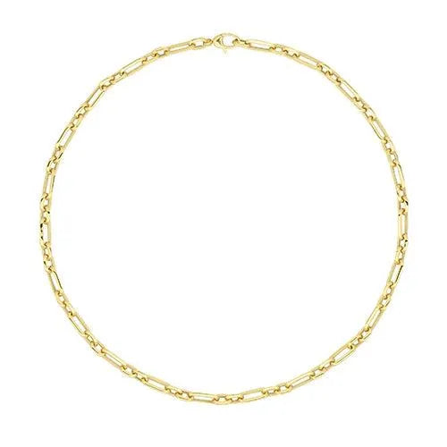 9ct Yellow Gold Fancy Link Necklet & Bracelet Set 18" & 7.5" Brand New - Sarraf Jewellers