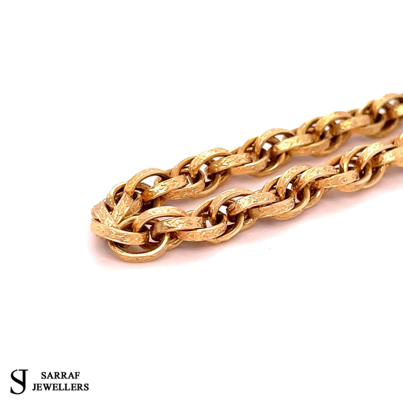 9ct Yellow Gold HOLLOW Prince of Wales Chain Necklace MENS LADIES BRAND NEW - Sarraf Jewellers