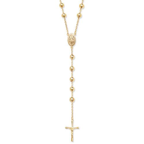 9ct Yellow Gold Rosary Necklet 28 Inches 38GR 375 Brand New - Sarraf Jewellers