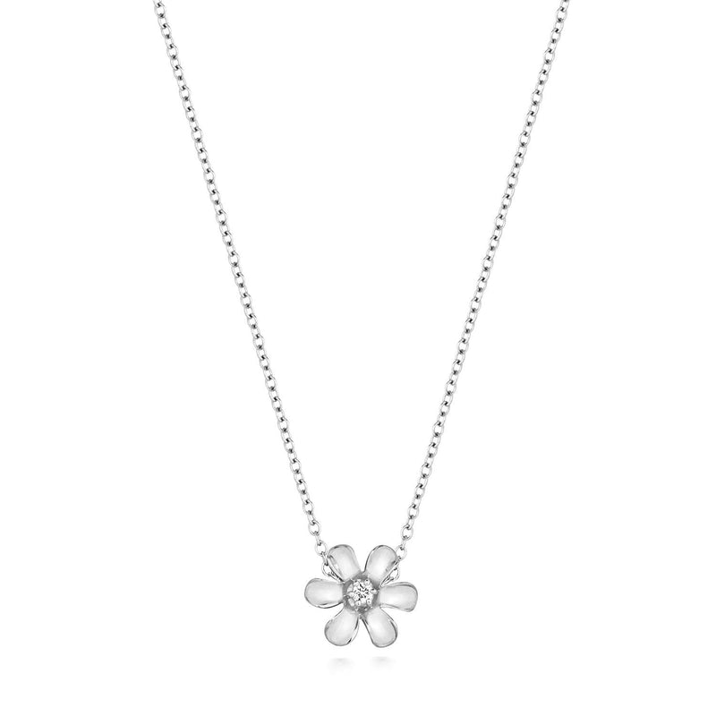 Daisy Necklace Diamond Earring Set, 9k Yellow Rose White Gold Necklace Earring for Women - Sarraf Jewellers