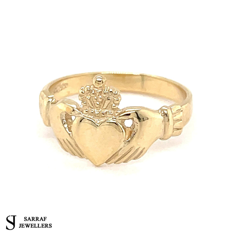 Gold Ring, Irish Claddagh Gold Ring, Traditional Ring, 9ct Gold Irish Ring - Sarraf Jewellers