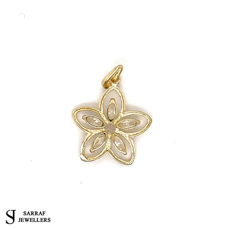 Gold Star Pendant, Daisy Flower Star Pendant, Gold Pendant for Chain or Necklace, 375 9k 9ct Yellow GOLD Pendant Shiny Bling - Sarraf Jewellers