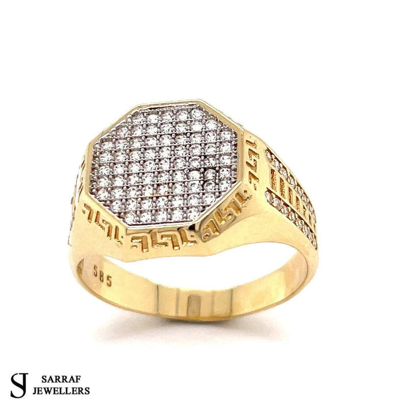 Men's Gents Solid 14Ct 14K Yellow Gold Ring 585 Brand New 5.80gr Brand New - Sarraf Jewellers