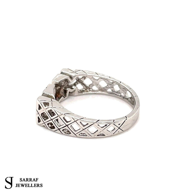 Mum Ring Sterling Silver Ring, Plain Solid Genuine Basket Style Shoulder, Gifts for Her - Sarraf Jewellers