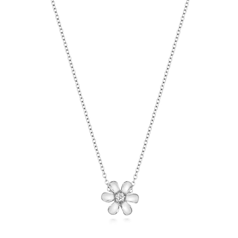 Daisy Necklace Diamond Earring Set, 9k Yellow Rose White Gold Necklace Earring for Women - Sarraf Jewellers