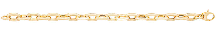 9ct Yellow Gold Unisex Fancy Necklet & Bracelet Set 17" & 7.5" 19.8GR Brand New - Sarraf Jewellers