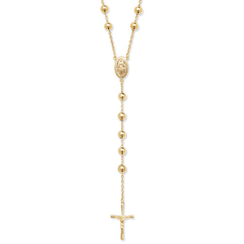 9ct Yellow Gold Rosary Necklet 28 Inches 38GR 375 Brand New - Sarraf Jewellers