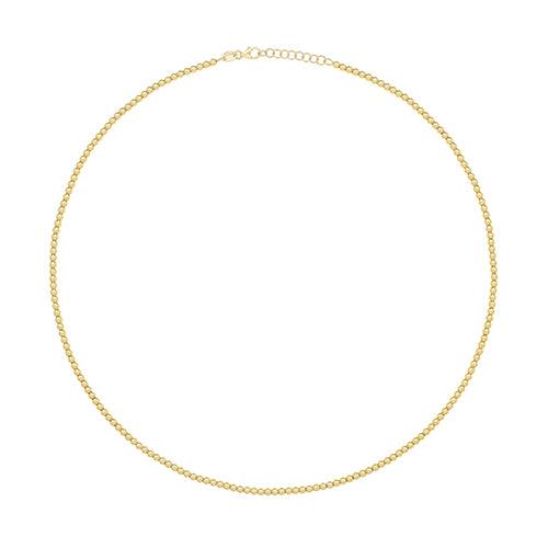 9ct Yellow Gold LADIES Full Beaded Necklet & Bracelet Set 17" & 7" Brand New - Sarraf Jewellers