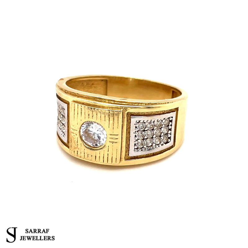 Solid Genuine 14ct Gold Gents Oval Signet Ring Brand New - Sarraf Jewellers